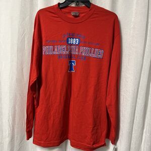Philadelphia Phillies baseball Club Red Long Sleeve T-Shirt Men's Size Large nWT